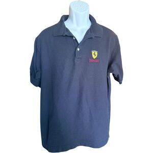 Mens Palmland Club Collection Ferrari Embroidered Logo Polo Shirt - Sz L